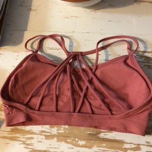Fabletics criss cross rose/pink bra